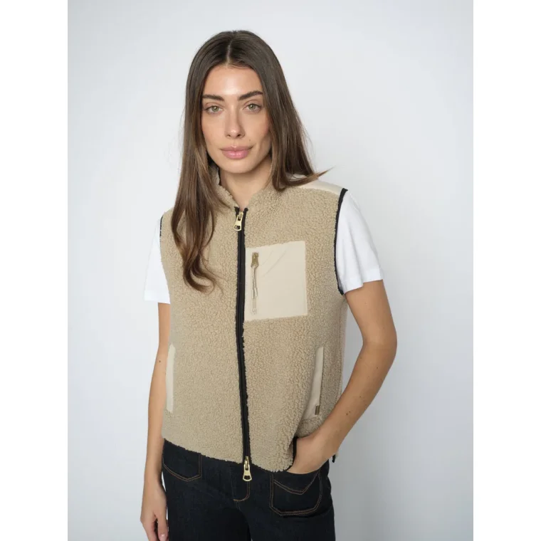 MOS MOSH - MMRowe Eli Teddy Vest - Feather Gray