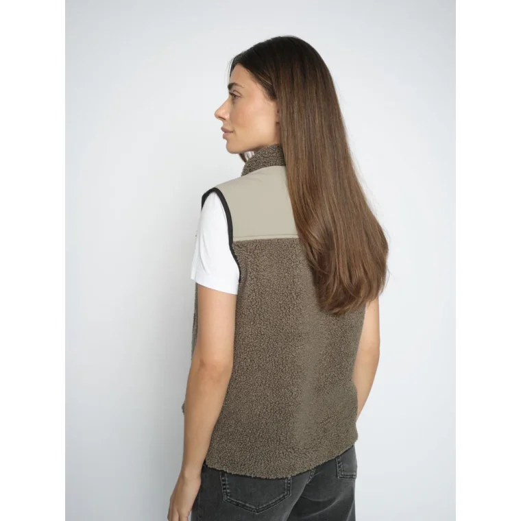 MOS MOSH - MMRowe Eli Teddy Vest - Dusty Olive