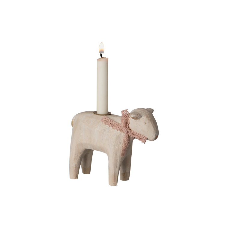 MAILEG - Lysestage, Lam - Rosa