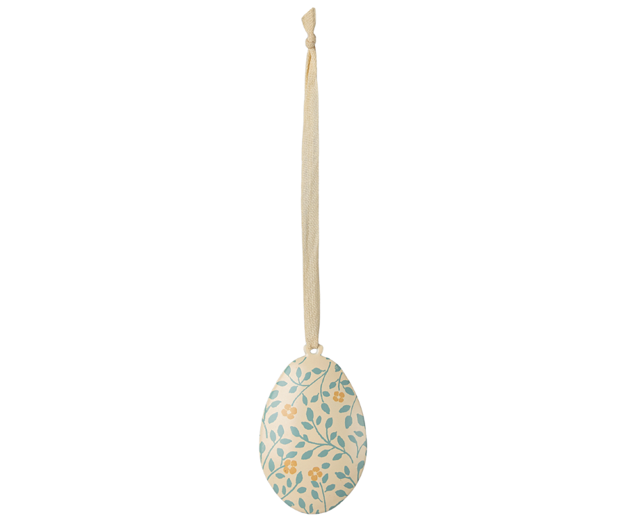 Maileg Påske Ornamenter - Påskeæg Ornament Med Blomster i Mint