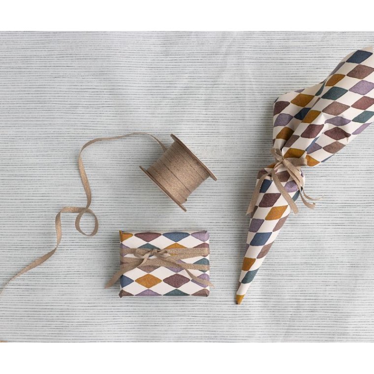 Maileg - B�nd, 25 m - Vintage rosa/guld