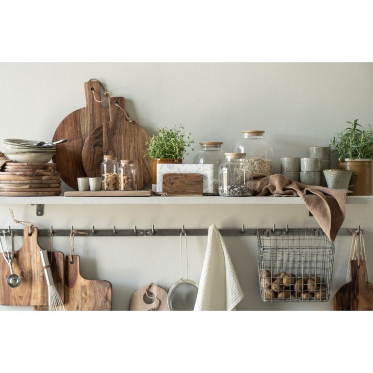 IB LAURSEN - Knagerkke m/5 knager rustfri stl-look