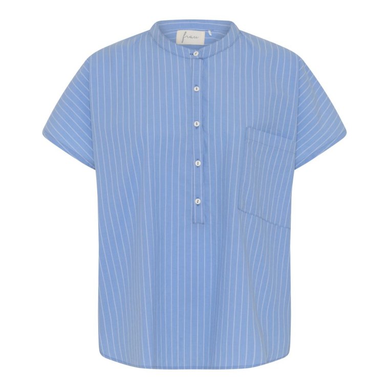 FRAU - Colombo ss top BD - Hydrangea stripe