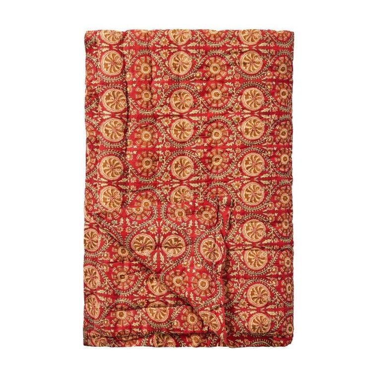 IB LAURSEN - Quilt Bella rd m/jordtonet mnster