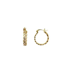 PICO - Elva Crystal Hoops - forgyldt