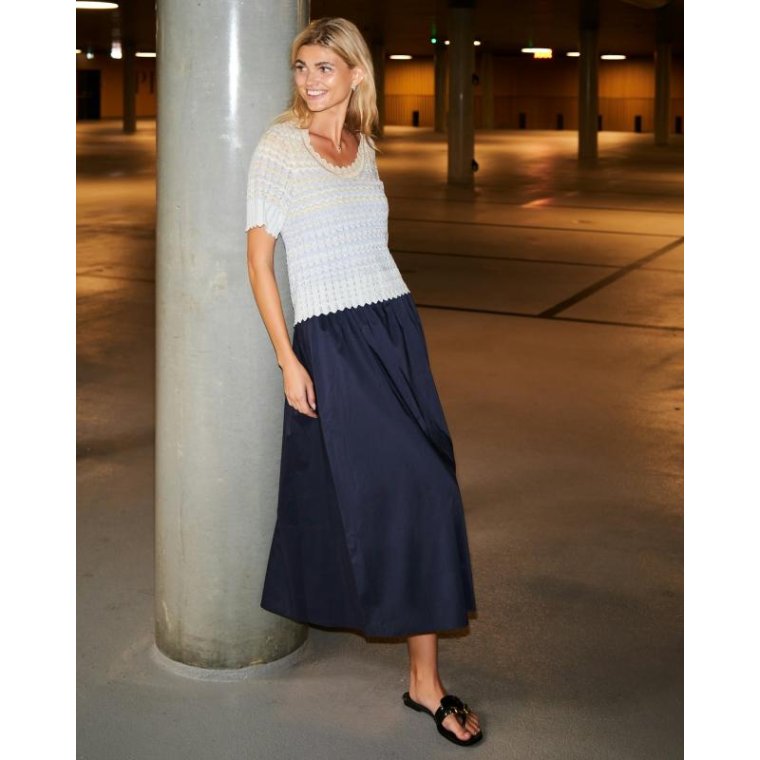 Neo Noir - YARA POPLIN SKIRT - Navy