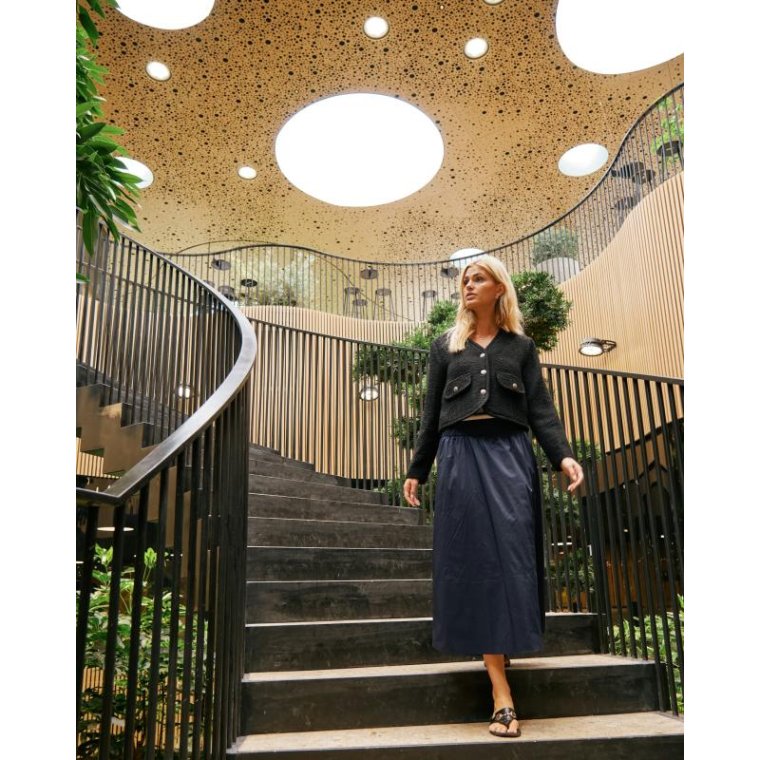 Neo Noir - YARA POPLIN SKIRT - Navy