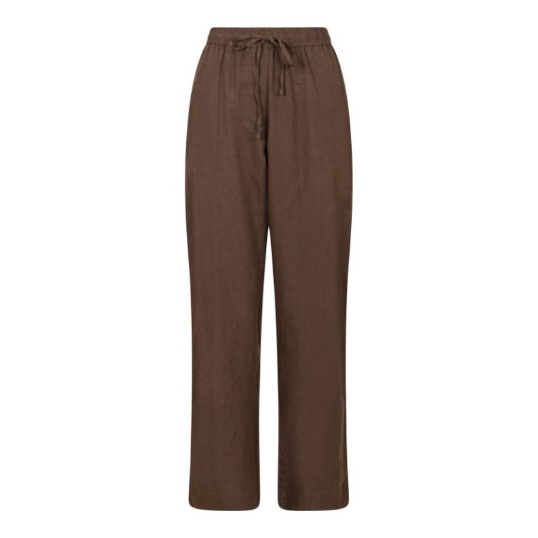 Neo Noir - SONAR LINEN PANTS - Brown