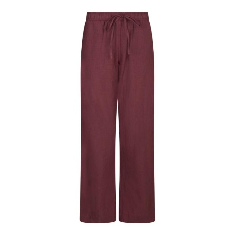 Neo Noir - SONAR LINEN PANTS - Dark Rose