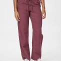 Neo Noir - SONAR LINEN PANTS - Dark Rose