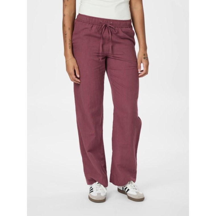 Neo Noir - SONAR LINEN PANTS - Dark Rose