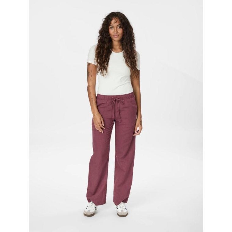 Neo Noir - SONAR LINEN PANTS - Dark Rose