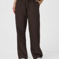 Neo Noir - SONAR LINEN PANTS - Dark brown