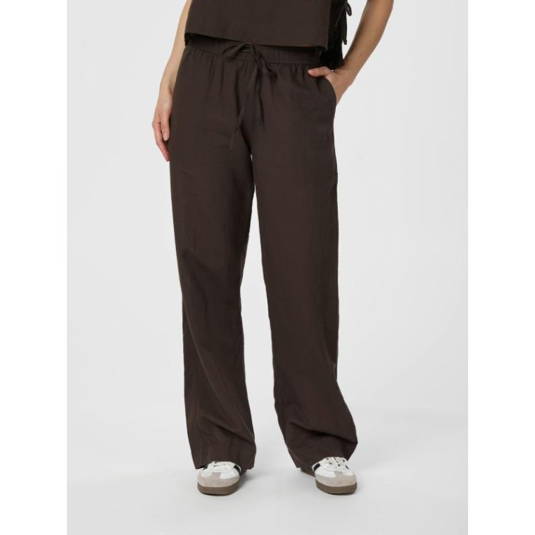 Neo Noir - SONAR LINEN PANTS - Dark brown