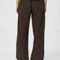 Neo Noir - SONAR LINEN PANTS - Dark brown