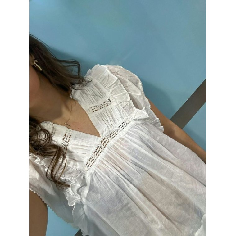 Neo Noir - JAYLA S VOILE TOP - White 40