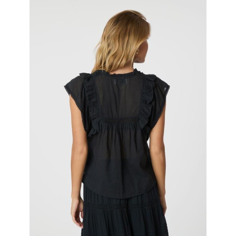 Neo Noir - JAYLA S VOILE TOP - Navy