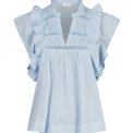Neo Noir - JAYLA S VOILE TOP - Light Blue