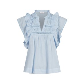 Neo Noir - JAYLA S VOILE TOP - Light Blue