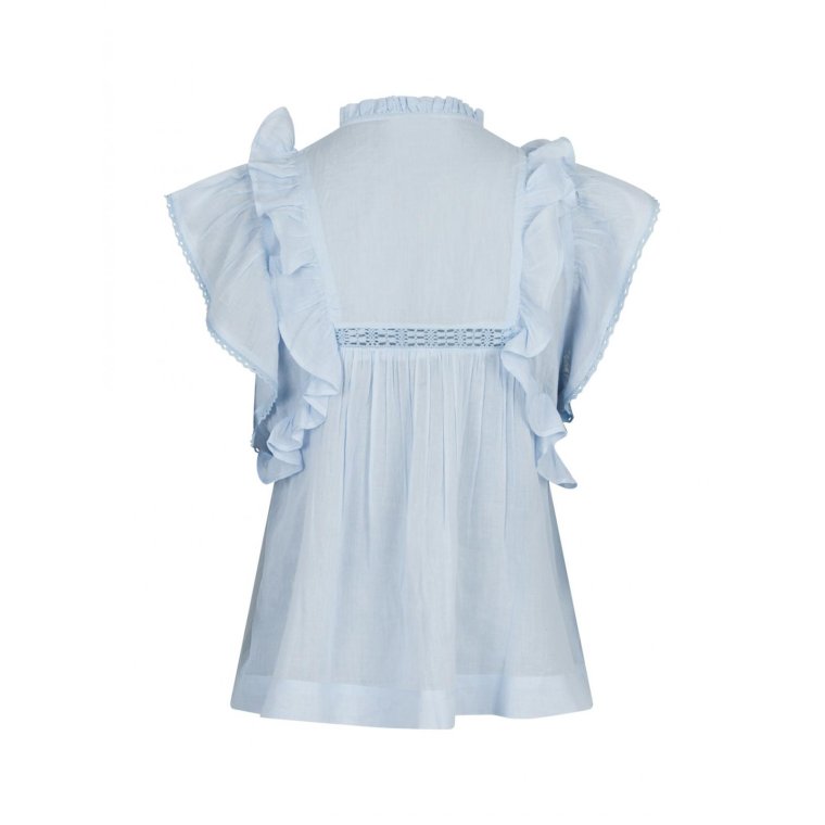 Neo Noir - JAYLA S VOILE TOP - Light Blue