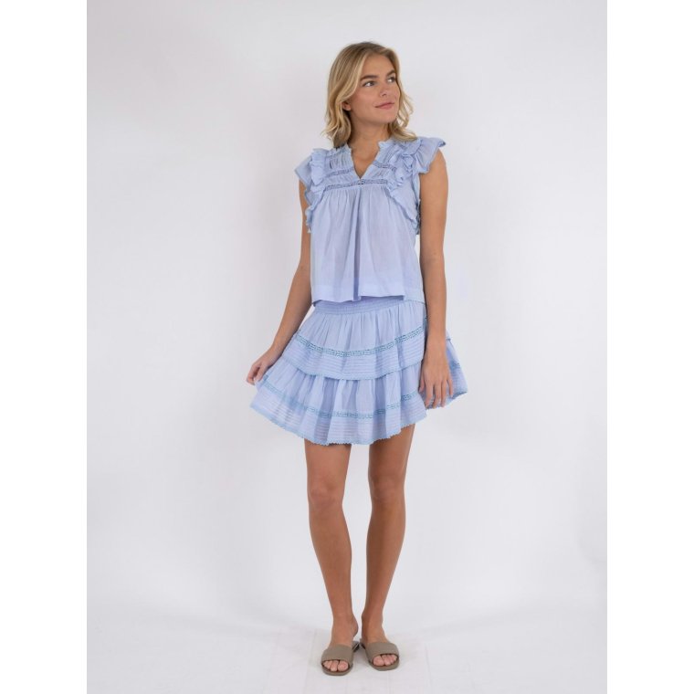 Neo Noir - JAYLA S VOILE TOP - Light Blue