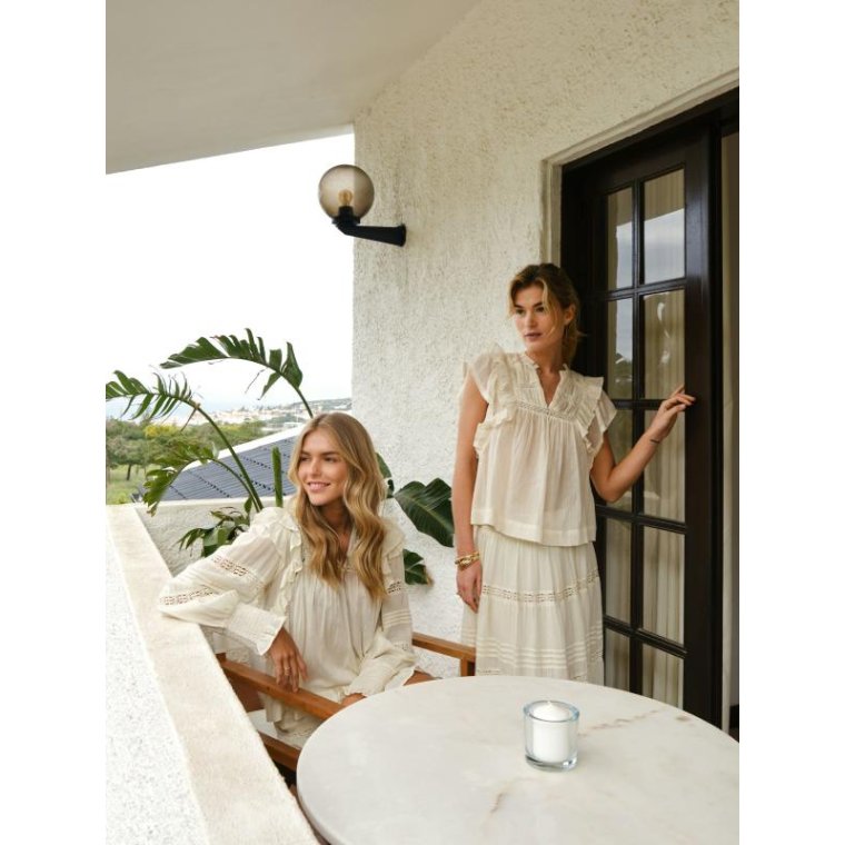 Neo Noir - JAYLA S VOILE TOP - Light Yellow	