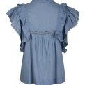 Neo Noir - Jayla S Voile Top - Smoke Blue	