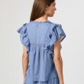 Neo Noir - Jayla S Voile Top - Smoke Blue	