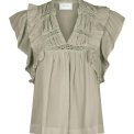 Neo Noir - JAYLA S VOILE TOP - Smoke Green