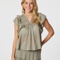 Neo Noir - JAYLA S VOILE TOP - Smoke Green