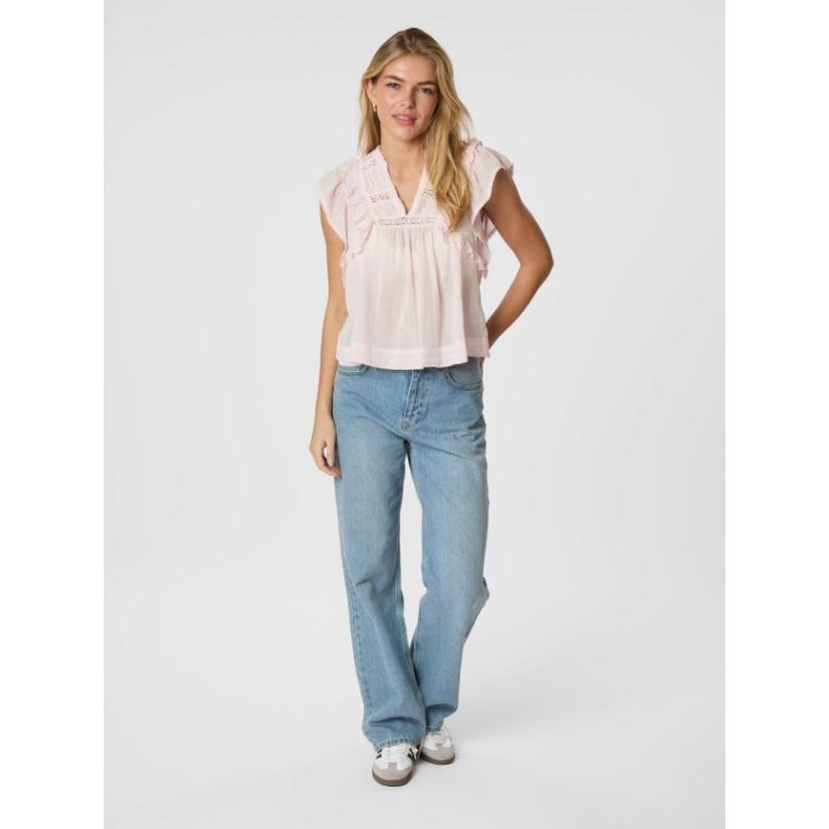Neo Noir - JAYLA S VOILE TOP - Light pink