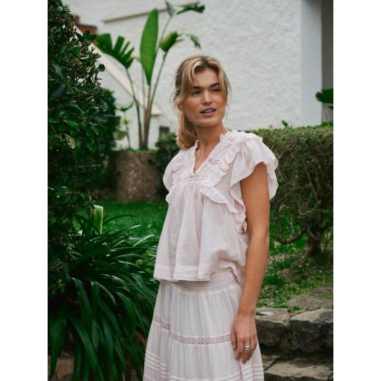 Neo Noir - JAYLA S VOILE TOP - Light pink