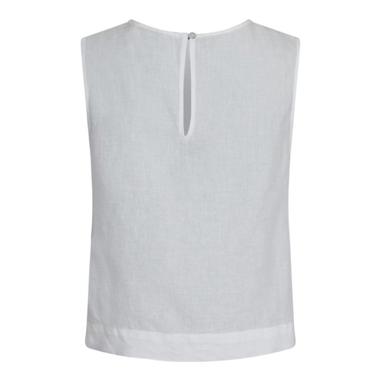Neo Noir - Svetlana linen Top - White