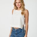 Neo Noir - Svetlana linen Top - White