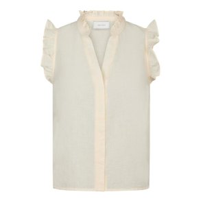 Neo Noir - Siona Linen Top - Light Yellow