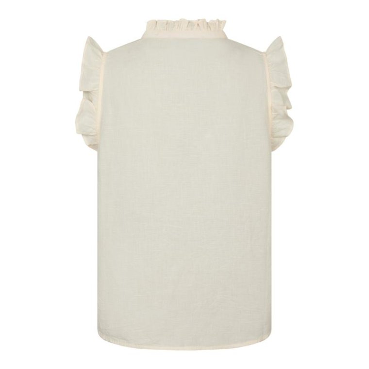 Neo Noir - Siona Linen Top - Light Yellow