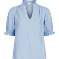 Neo Noir - ODESA LINEN BLOUSE - Light Blue