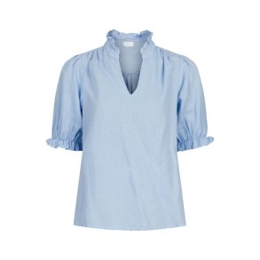 Neo Noir - ODESA LINEN BLOUSE - Light Blue