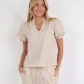 Neo Noir - ODESA LINEN BLOUSE - Sand