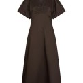 Neo Noir - Illana Poplin Dress - Chocolate Brown