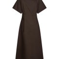 Neo Noir - Illana Poplin Dress - Chocolate Brown
