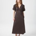 Neo Noir - Illana Poplin Dress - Chocolate Brown