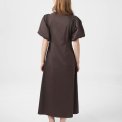 Neo Noir - Illana Poplin Dress - Chocolate Brown