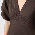 Neo Noir - Illana Poplin Dress - Chocolate Brown