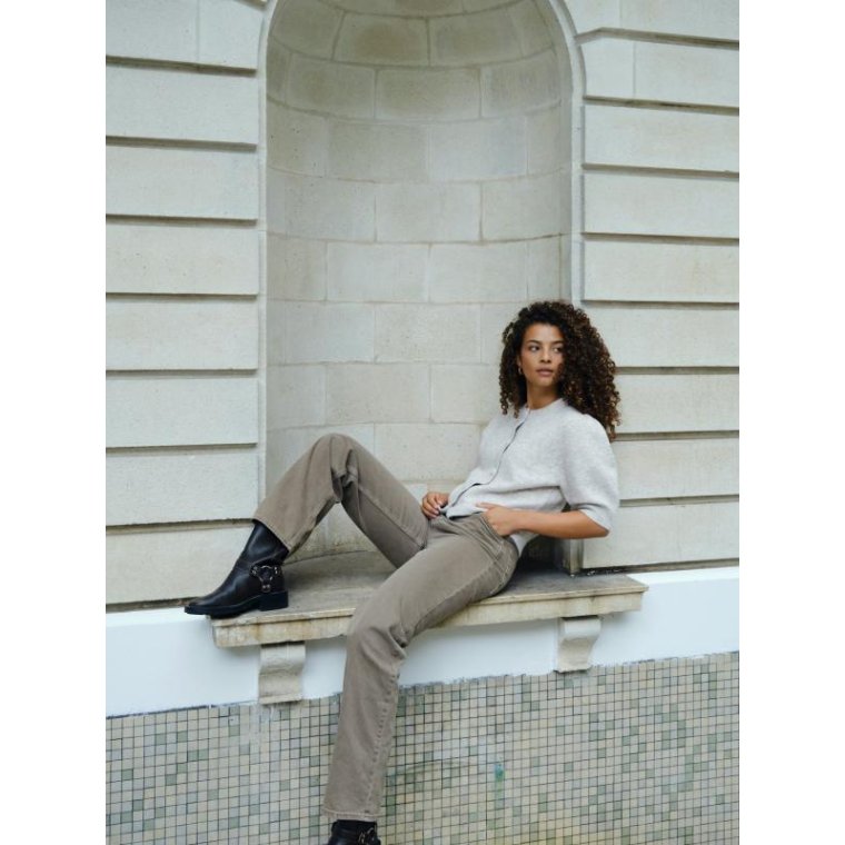 Neo Noir - Trudy Knit Cardigan - Beige Melange	