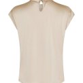 Neo Noir - Fleur Drapy Satin Blouse - Dark Sand