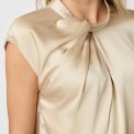 Neo Noir - Fleur Drapy Satin Blouse - Dark Sand