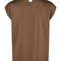 Neo Noir - Fleur Drapy Satin Blouse - Dusty Brown