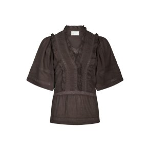 Neo Noir - Evienne S Voile Top - Dark brown