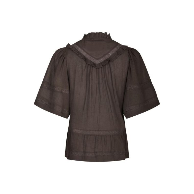 Neo Noir - Evienne S Voile Top - Dark brown